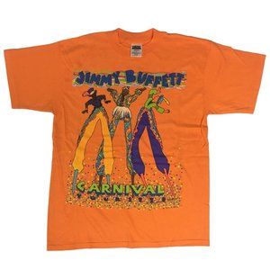 Vintage Official Jimmy Buffett Carnival Tour 1998 Orange T-Shirt XL NOS